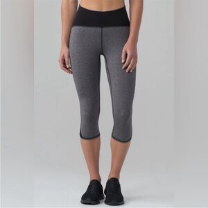 lululemon athletica Black and Gray Capris